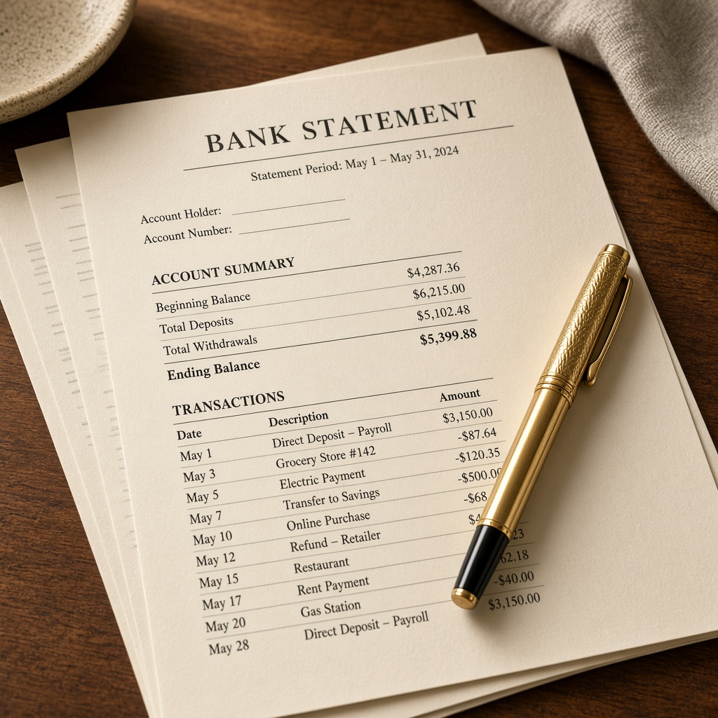Bank statements